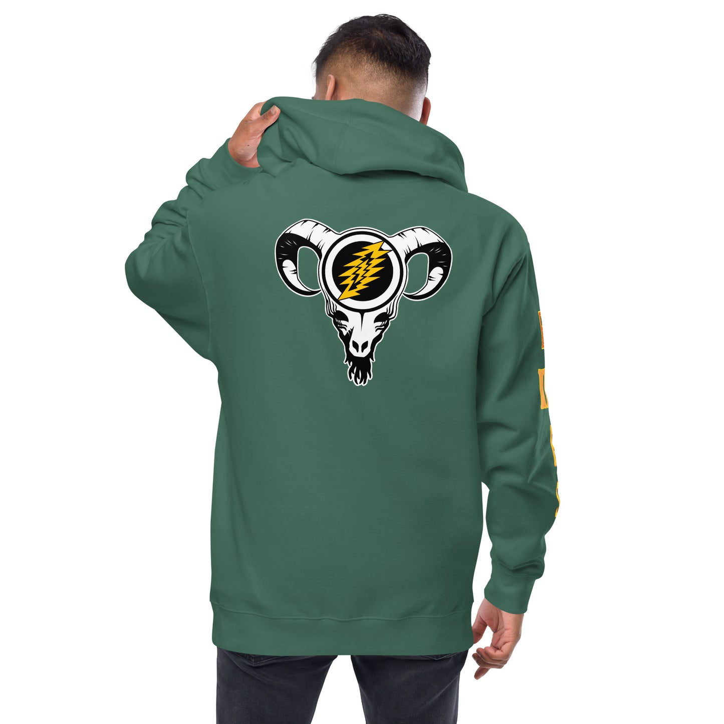 GRATEFUL GOAT unisex fleece zip up hoodie