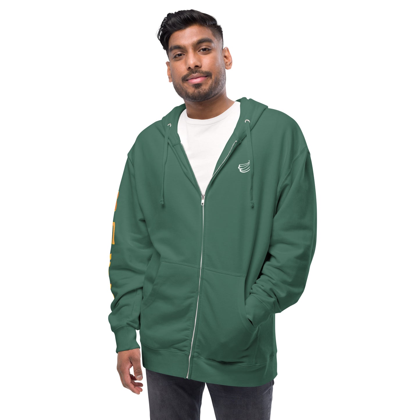 GRATEFUL GOAT unisex fleece zip up hoodie