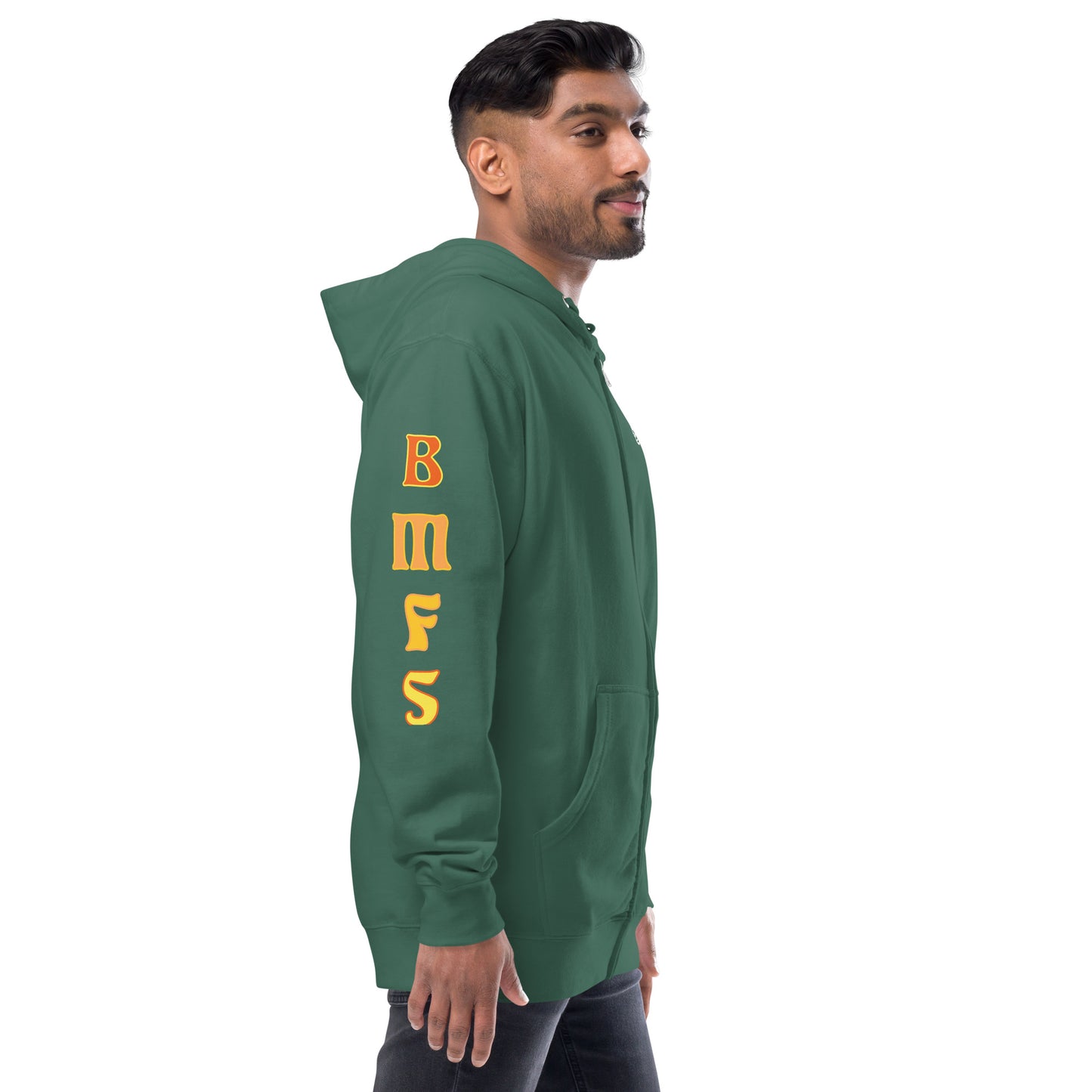 GRATEFUL GOAT unisex fleece zip up hoodie