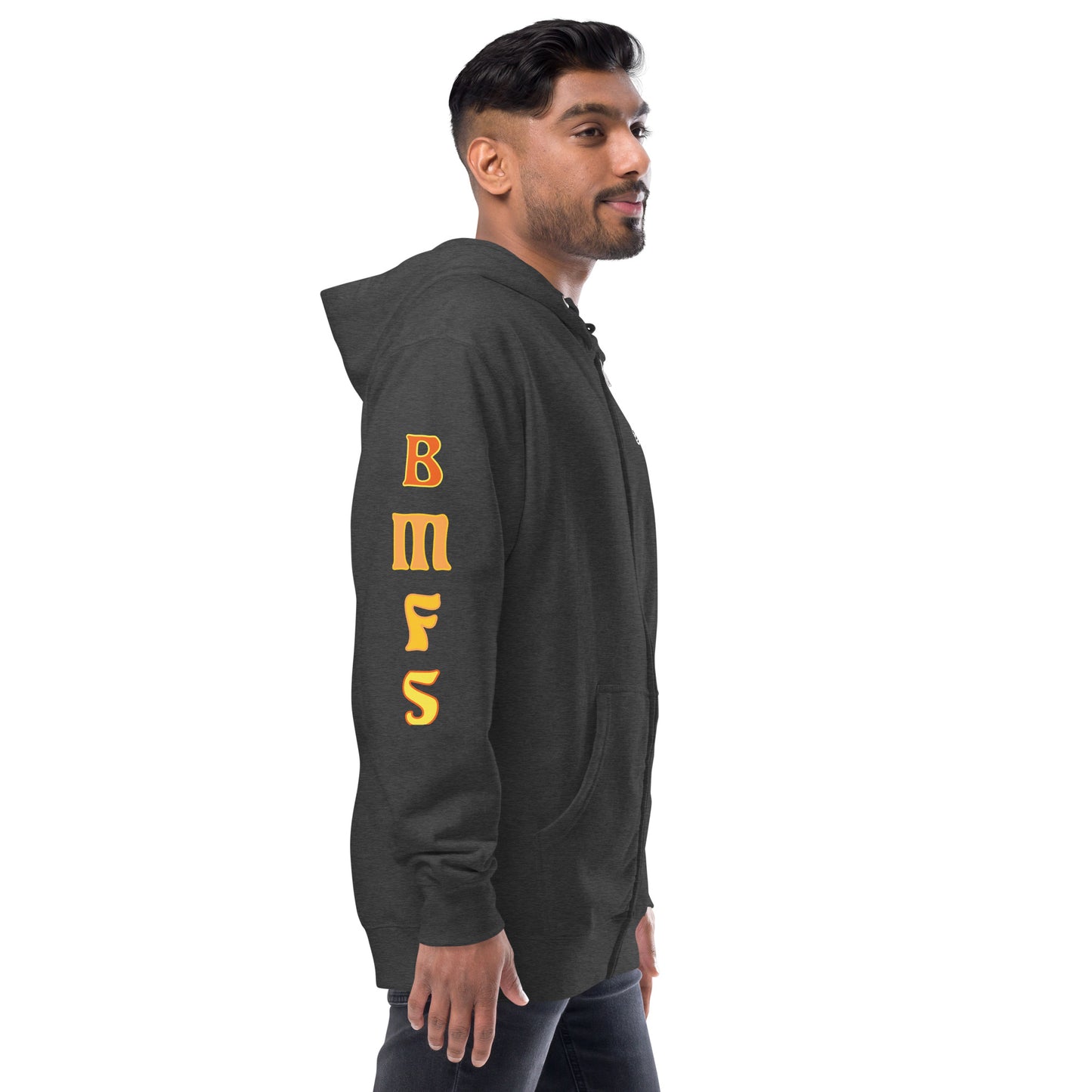 GRATEFUL GOAT unisex fleece zip up hoodie