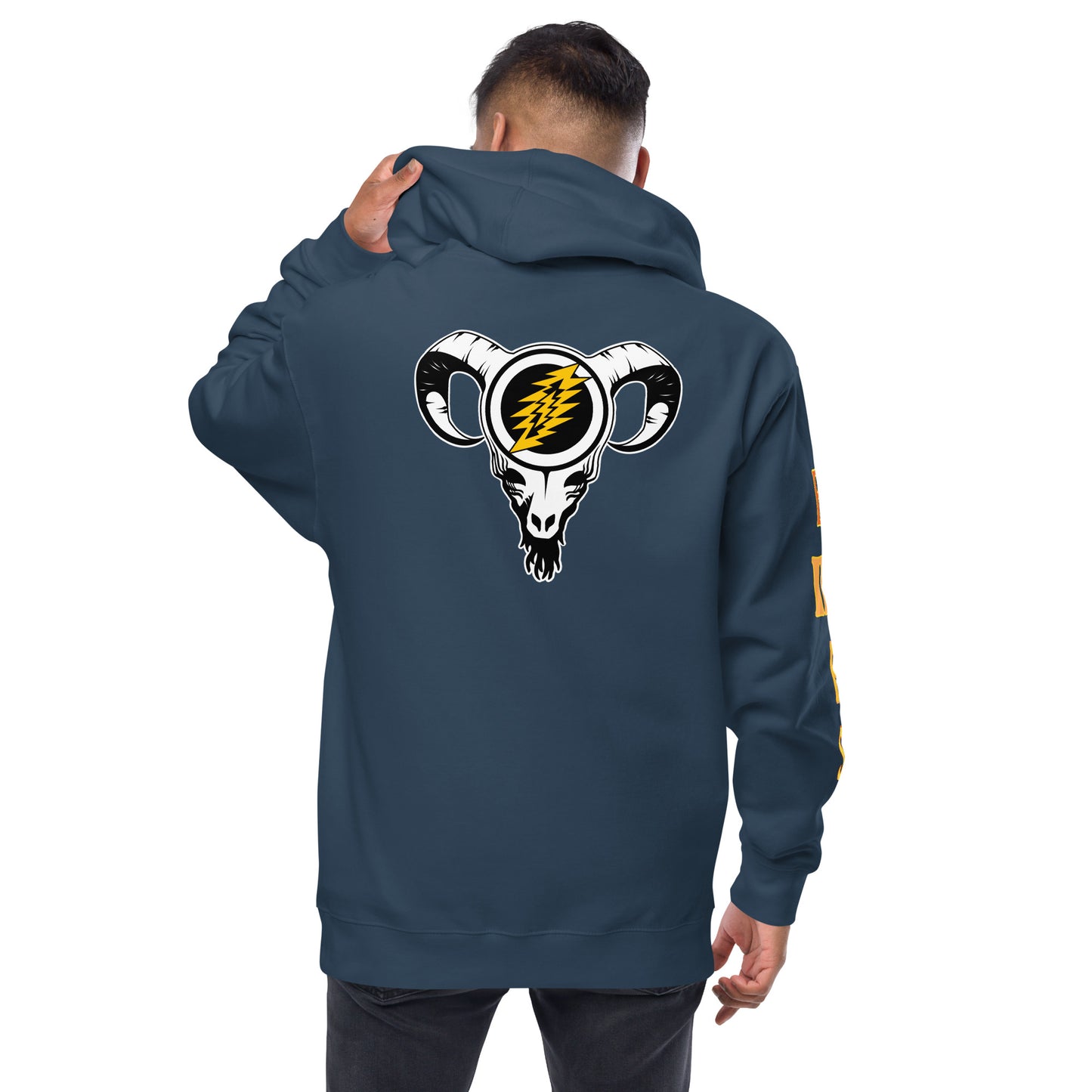 GRATEFUL GOAT unisex fleece zip up hoodie