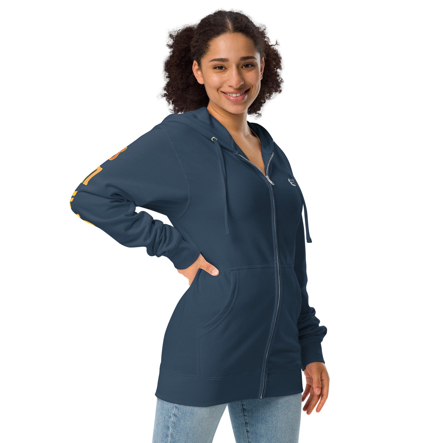 GRATEFUL GOAT unisex fleece zip up hoodie